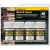 Vallejo: 73.191 - Pigmentų rinkinys - Purvas ir smėlis (4 x 35 ml)