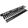 Value VALUE Organizator kabli + panel - front 19", 1U, 40 x 80 mm, juoda