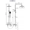 Valvex Dušo komplektas 2455740 LOFT DUŠO KOLUMNĖ SU BATERIJA. VALVEX // BV.2455740