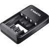 Baterijų Įkroviklis - Varta USB Quattro 57652, Įkrauna 4 Ni-MH AA/AAA Baterijas, Micro USB, Juoda
