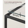 VASAGLE konsolinis staliukas su 2 grūdinto stiklo lentynomis ir metaliniu rėmu ULGT025B01