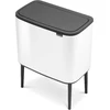 Šiukšlių dėžė Brabantia Bo Touch, 11+23 l, Balta