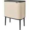 Šiukšlių dėžė Brabantia Bo Touch, 3 x 11 l, Šviesaus smėlio spalvos