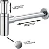 VEDO buteliuko sifonas 5/4" DN32 chromas (VSY1010)