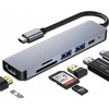 Vega ECOBOX ADAPTER C TYPE-C DALYTUVAS HDMI + TYPE-C + USB + DEX kortelių skaitytuvas>