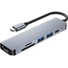 Vega ECOBOX ADAPTER C TYPE-C DALYTUVAS HDMI + TYPE-C + USB + DEX kortelių skaitytuvas>