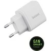 Energea Laidinis įkroviklis Bazic Goport Velox Kit 1xUSB-C 1xUSB-A GaN 35W with cable baltos spalvos