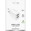 Puro PROLITE 10W 2x USB-A laidinis įkroviklis - baltos spalvos