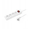 Velstro Jungiklis su jungikliu 4 lizdų su/u 10A 5m /OMY 3x1/ baltas PS-470WS T-105960