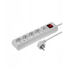 Plastrol Velstro Przedłużacz su wyłącznikiem 5-gniazd su/u 10A 5m /OMY 3x1/ balta PS-570WS T-106020