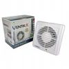 Ventika Ašinis ventiliatorius fi 100 230V 5,5W 84m3/h 25dB su rutuliniais guoliais, higrostatu ir laiko jungikliu baltas SOLID SILENT D100SRH