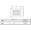 Ventika Metalinė grotelė su tinkleliu 165x165mm chromas WX1CHR