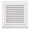 Ventika Vėdinimo grotelės 140x300mm su tinkleliu ir stačiakampiu flanšu 100x256mm baltos EL300A