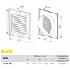 Ventika Vėdinimo grotelės 180x180mm su tinkleliu ir apvaliu flanšu fi 125mm baltos EL180AK