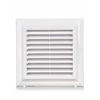 Ventika Vėdinimo grotelės 180x180mm su tinkleliu ir apvaliu flanšu fi 125mm baltos EL180AK