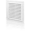 Ventika Vėdinimo grotelės MWR 175X175mm su tinkleliu ir tvirtinimo laikikliais baltos spalvos MWR175X175