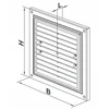 Ventika Vėdinimo grotelės MWR 250X180mm su tinkleliu ir tvirtinimo laikikliais pilkos spalvos MWR250X180GR
