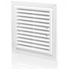Ventika Vėdinimo grotelės MWR 250X180mm su tinkleliu ir tvirtinimo laikikliais baltos spalvos MWR250X180