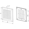 Ventika Reguliuojama ventiliacijos grotelė 180x180mm su tinkleliu be apykaklės balta EL180AUR