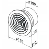 Ventika Lubinis ventiliatorius fi125 230V 16W 125m3/h 35dB rutuliniai guoliai standard CENTRO D125KSEL