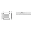 Ventika Vėdinimo gaubtas su tinkleliu 165x165mm metalinis chromuotas WX908CHR