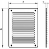 Ventika Vėdinimo apsauga su tinkleliu 165x230mm metalinė chromuota WX909CHR