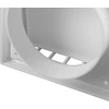 Ventika Sieninis išleidimo angas su atbuliniu vožtuvu ir gaubtu 187x187mm fi 125mm baltas MW122AZPK
