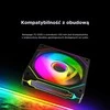 Rampage korpuso ventiliatorius 120 mm, 1800 aps./min., begalinės kilpos, ARGB, juodas, PWM