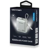 „Vention“ 10000mAh 35W – išorinė baterija su USB-C laidu (smėlio spalvos)