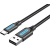 USB 2.0 A į USB-C 3A laidas 1.5 m Vention COKBG juodas