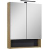 Masterjero Vento CAB MIRROR DECO 60 HAMILTON OAK LIGHT