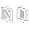 Vents Vėdinimo grotelės įpučiamos-ištraukiamos 138x138 balta EL180A