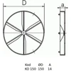 Vents Atbulinis vožtuvas ventiliatoriams, skersmuo 150 mm (KO150)