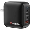 Wall Charger Verbatim Mini GaN 100W 3xUSB-C PD/1x USB-A QC juodas 32231