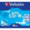 Verbatim CD-R 80/700MB 52X AZO CRYSTAL jewel box - 43327