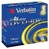 VERBATIM DVD-RW 4X BOITIER CRISTAL PACK DE 5
