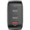 Laidinis įkroviklis Verbatim Mini GaN 100W 2xUSB-C PD/1x USB-A QC juodos spalvos 32230