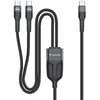 Verbatim kabelis USB-C į dvigubą USB-C - 100W, 1,5 m, juodas, dėžutė, 30279
