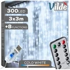 Verk Girlianda- užuolaida Vilde 300 LED su pultu 3 m