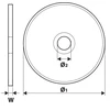 Verto Tarcza tnąca do metalu 115 x 1.5 x 22.2 mm, INOX