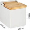 Bikuvalt Indelis druskai laikyti su dangteliu 550 ml keramika 10,5x10x10,7cm Vessia 91859