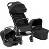 Vežimėlis Graco Myavo Trio, su lopšeliu ir autokėdute, 0-22 kg, Juodas