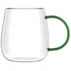 Vialli Design 2 stiklinės su žalia rankena 400 ml Bolla (1142)