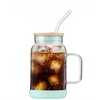 Vialli Design Fuori stiklainis su šiaudeliu 600 ml mėtinis 29859