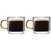 Vialli Design Komplektas 2 szklanek su podwójną ścianką do espresso Amber 80 ml 8579