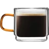 Vialli Design Komplektas 2 szklanek su podwójną ścianką do espresso Amber 80 ml 8579