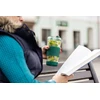 Vialli Design Termo puodelis stiklinis ze słomką 600 ml žalia Fuori 30398