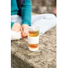 Vialli Design Termo puodelis stiklinis ze słomką 600 ml balta Fuori 30404