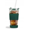 Vialli Design Termo puodelis stiklinis ze słomką 600 ml žalia Fuori 30398