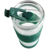 Vialli Design Termo puodelis stiklinis ze słomką 600 ml žalia Fuori 30398